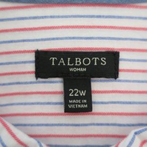 TALBOTS Striped Lightweight Long Sleeve Shirt
